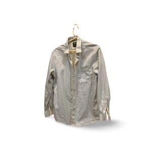 🐢 Tailor’s Mark Men's Slim Fit Shirt | Blue Swirl Microprint | 17.5 Neck (XL) 🌀